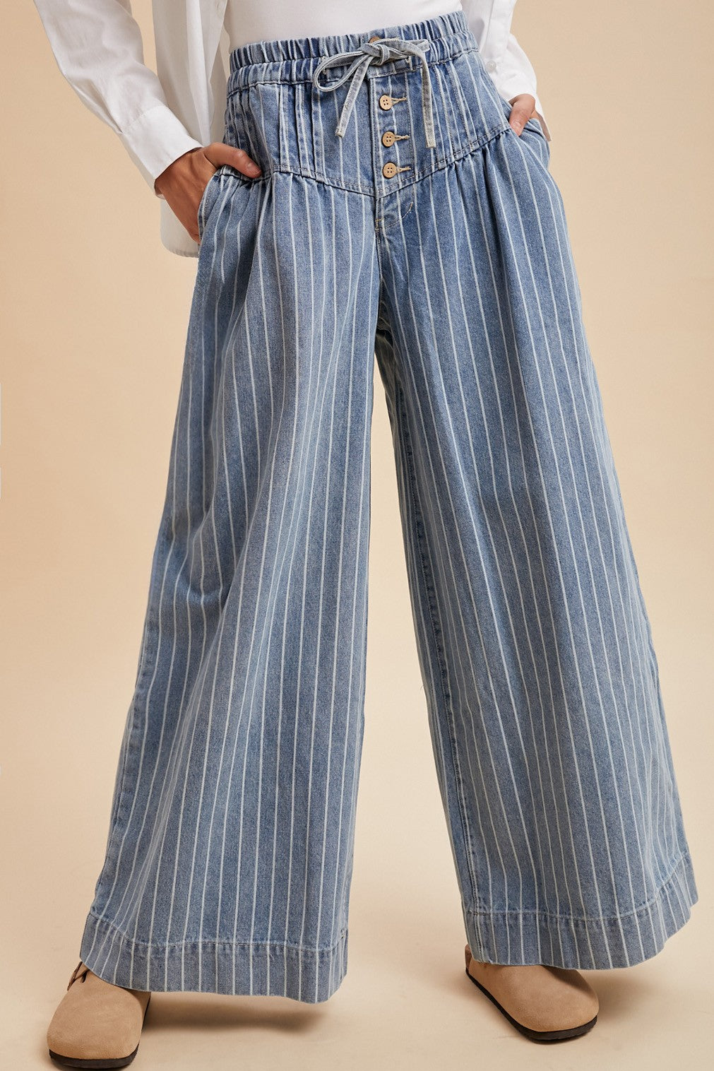 Medford Striped Denim Pants