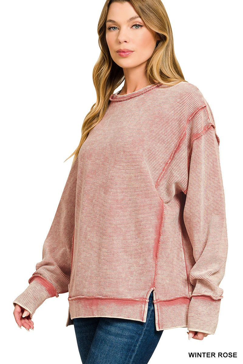 Blaine Acid Wash Pullover Sweater