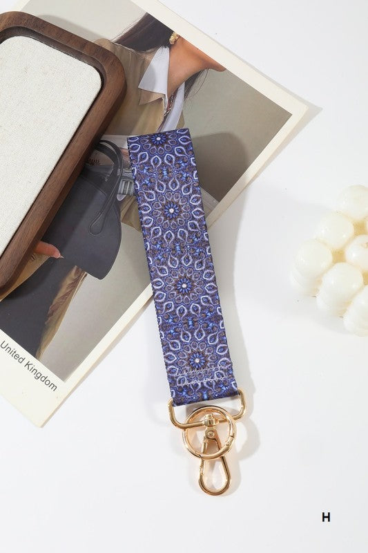 Jacquard Weave Wristlet Keychains
