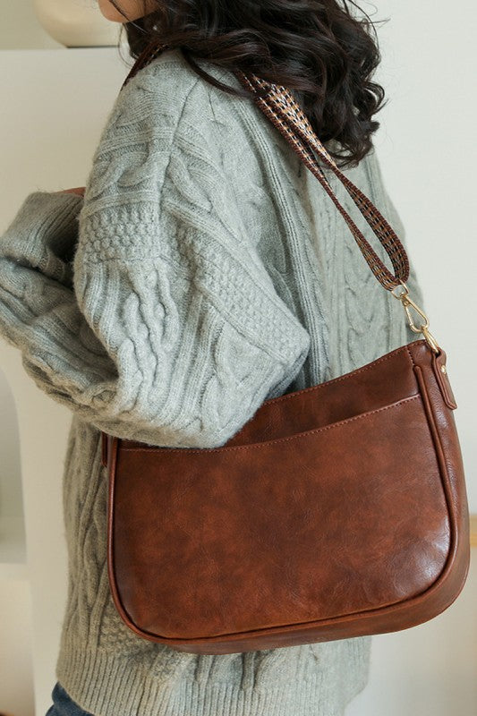 Vegan Leather Messenger Bag