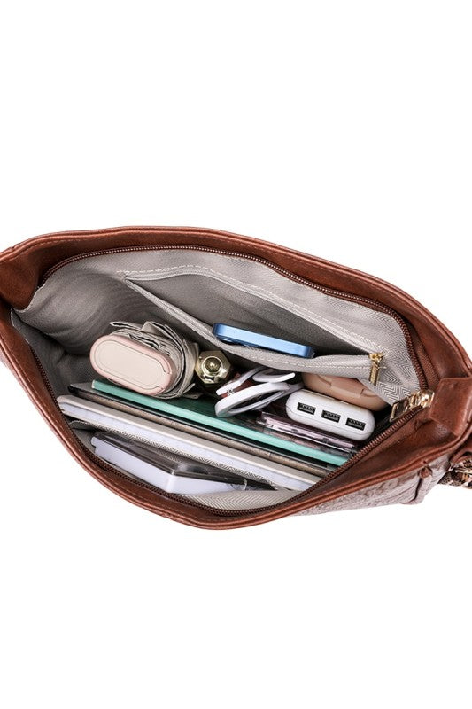 Vegan Leather Messenger Bag