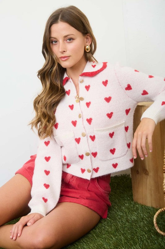 Gordon Heart Pattern Sweater