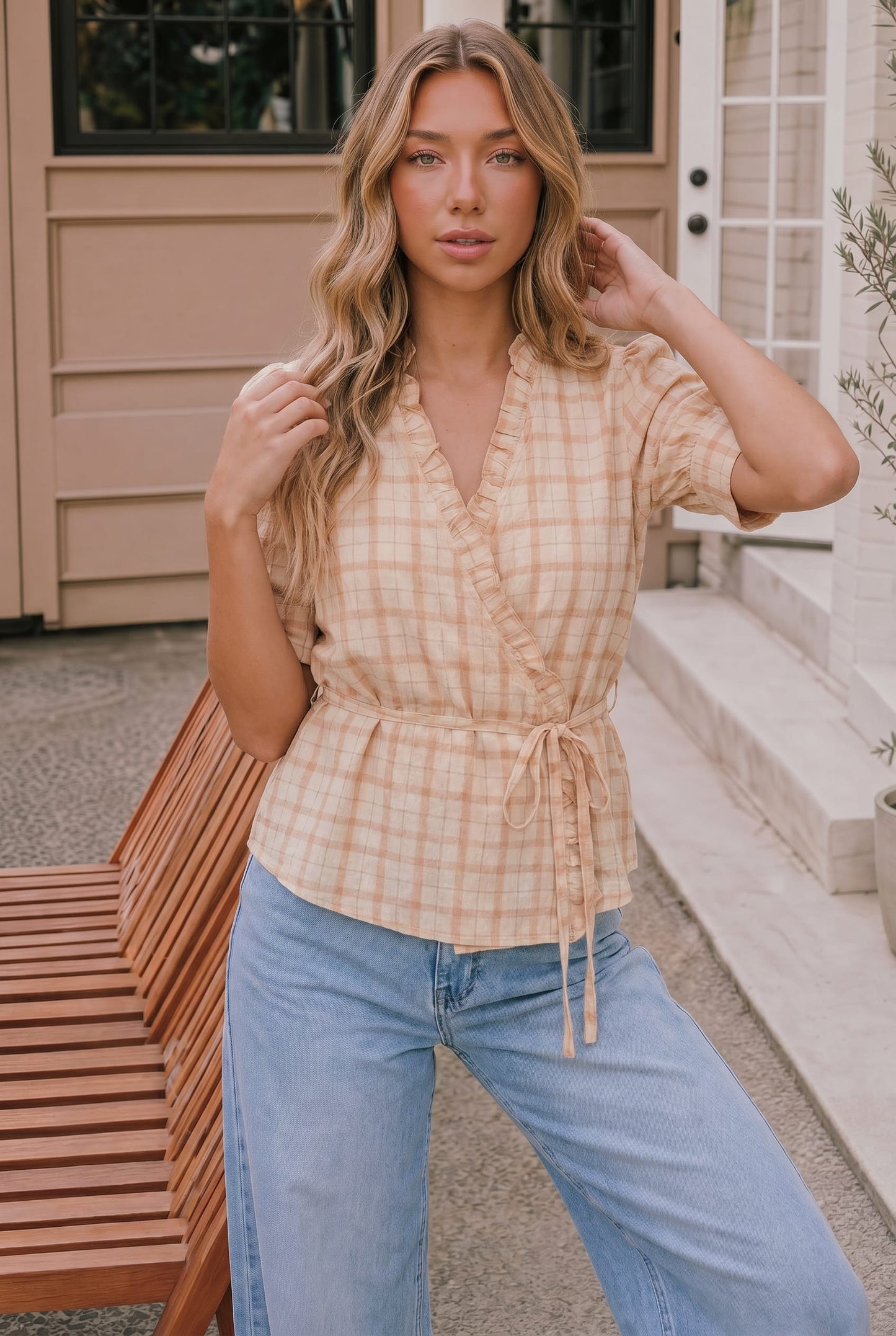 St. Paul Plaid Frill Top