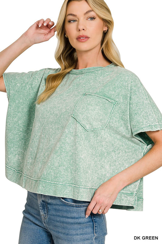 Baton Rouge Washed Oversize Top