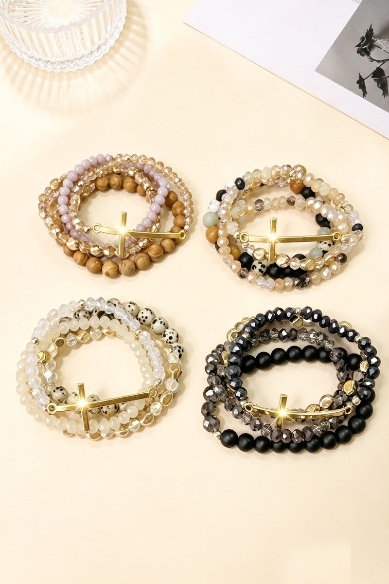 Mixed Texture Beaded Bracelets