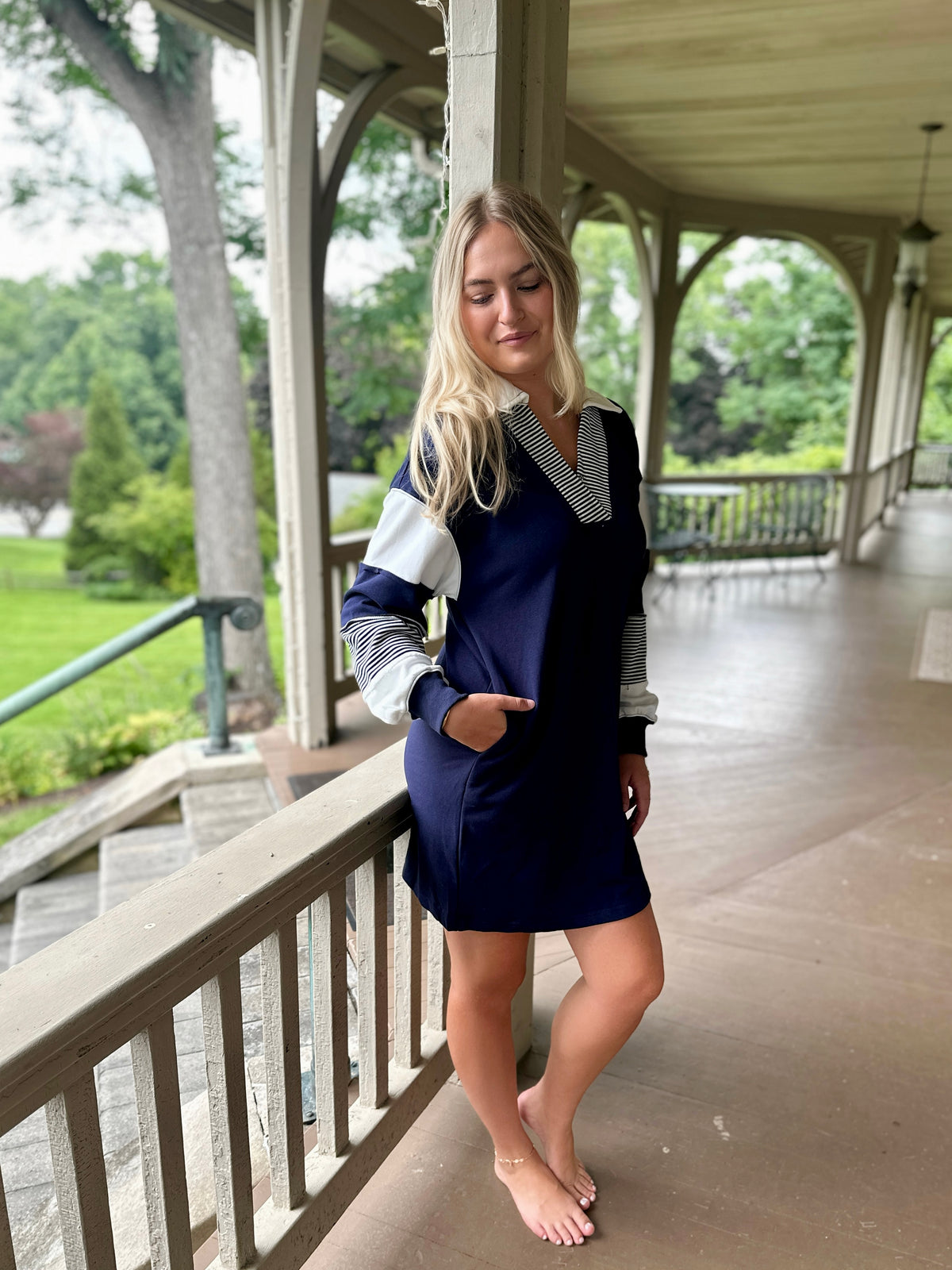 Forest Lake Color Block Dress