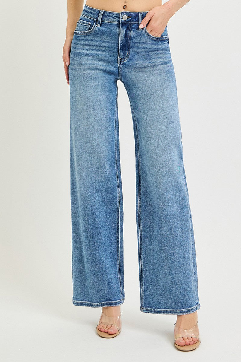 Risen Lexington High Rise Wide Leg Jeans