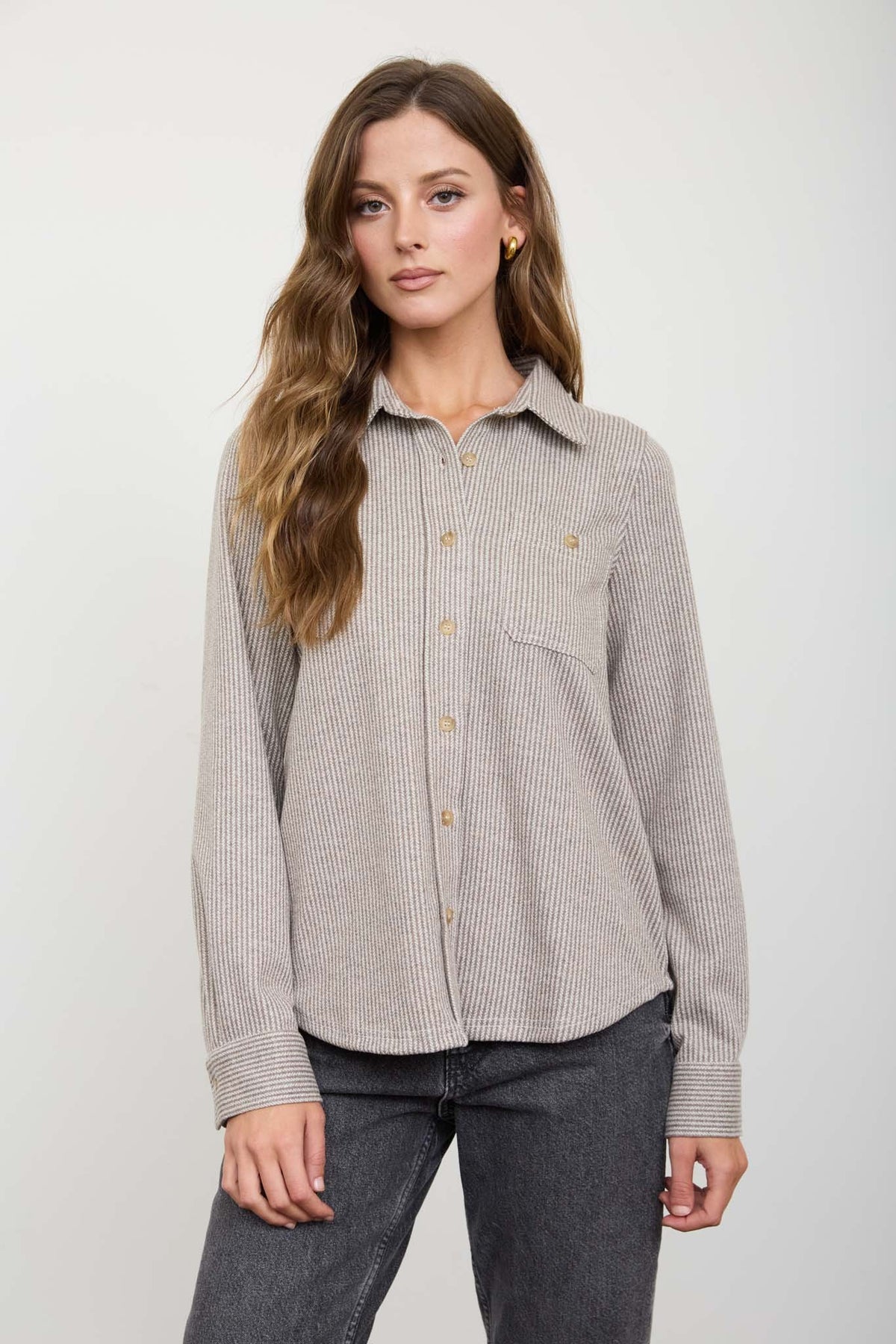 Boca Raton Stripe Collared Shirt