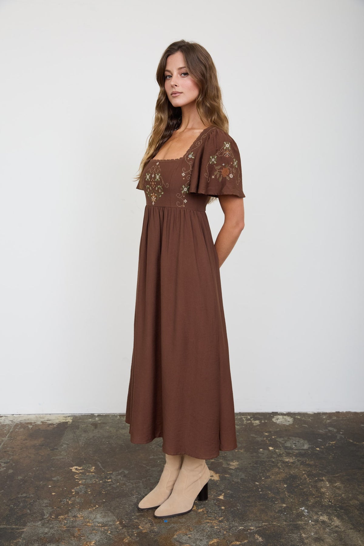 Caledonia Embroidered Dress