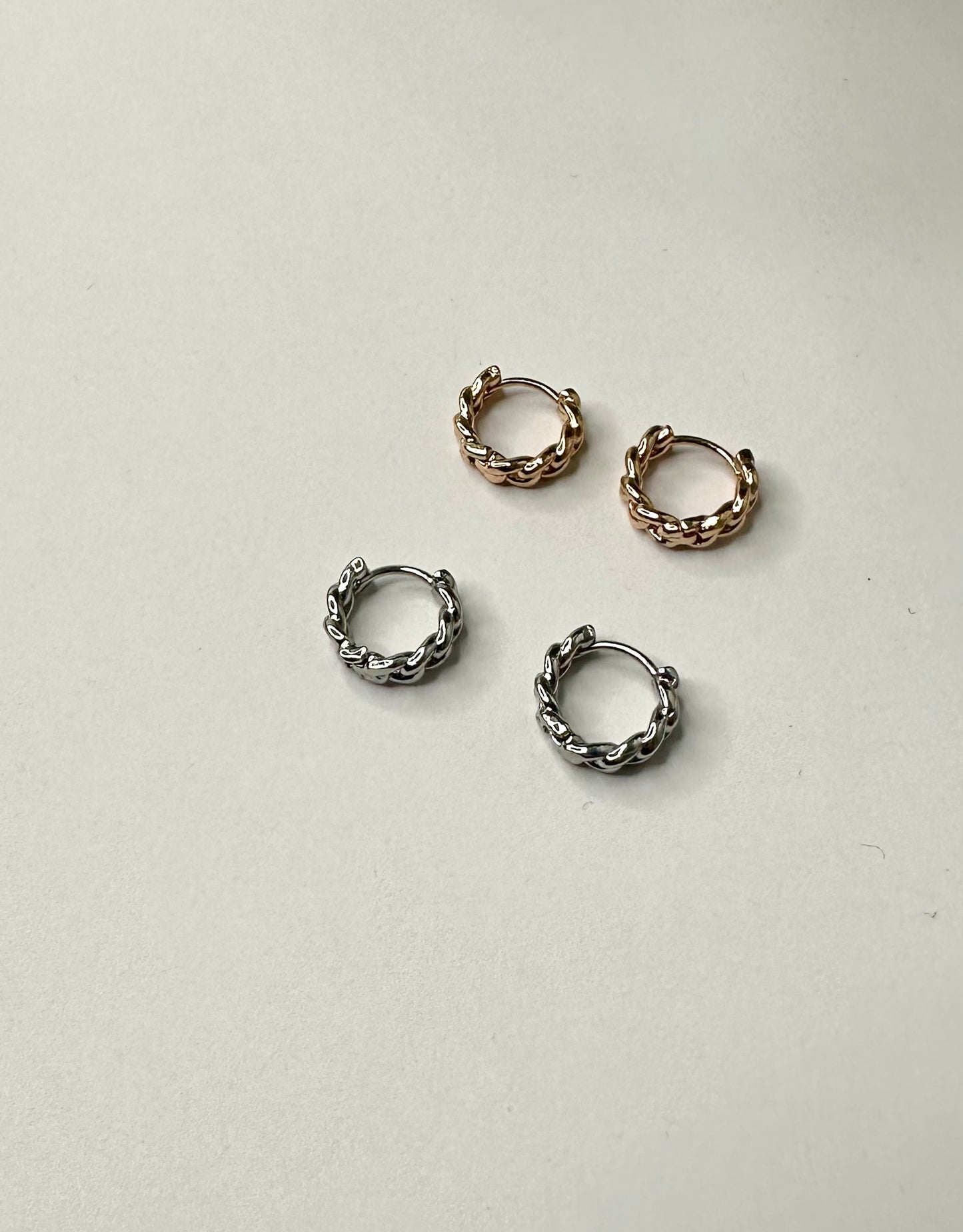 Brass Multi Shape Huggie Hoops