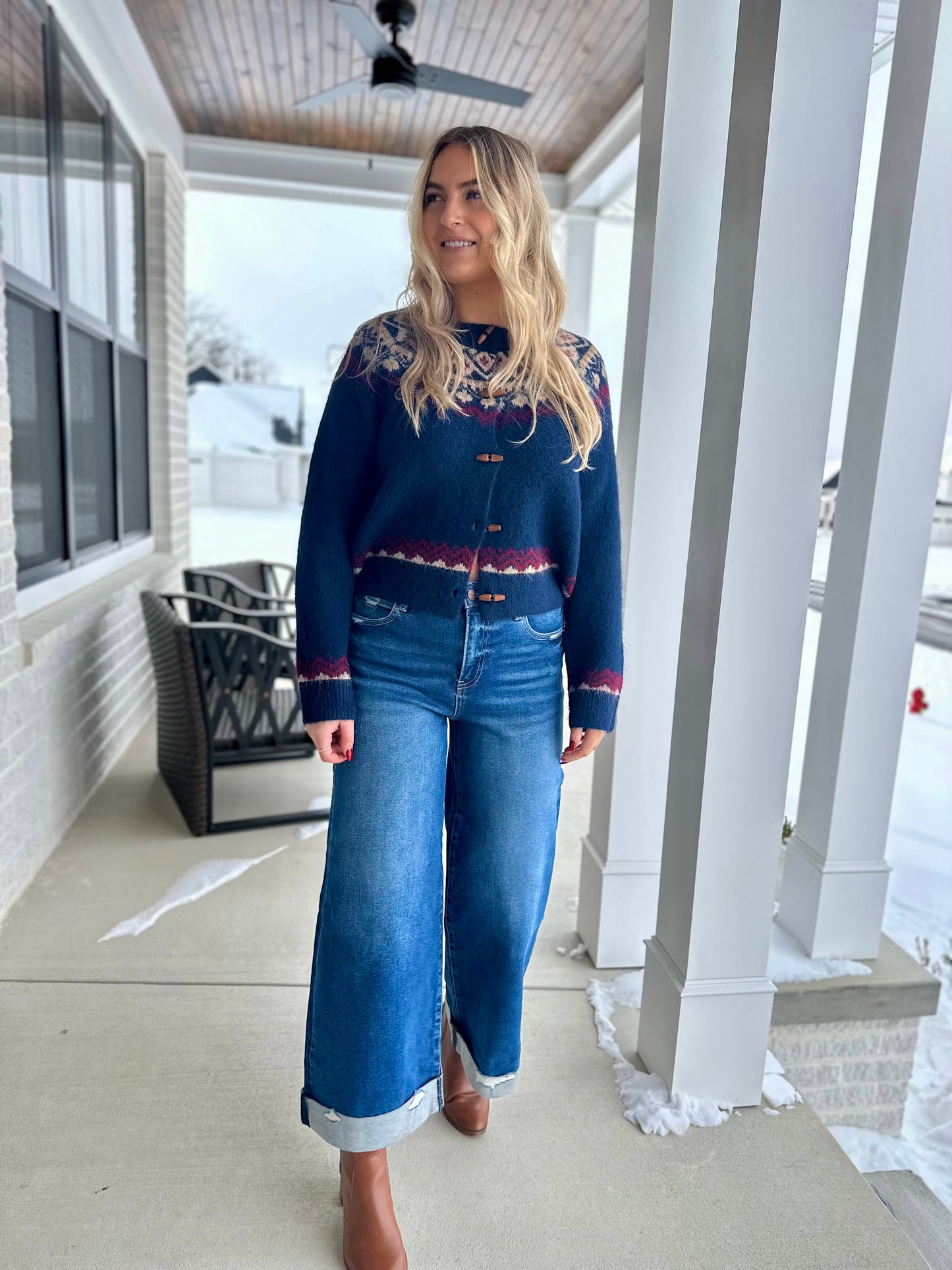 Risen Tignall High Rise Crop Wide Cuff Jeans