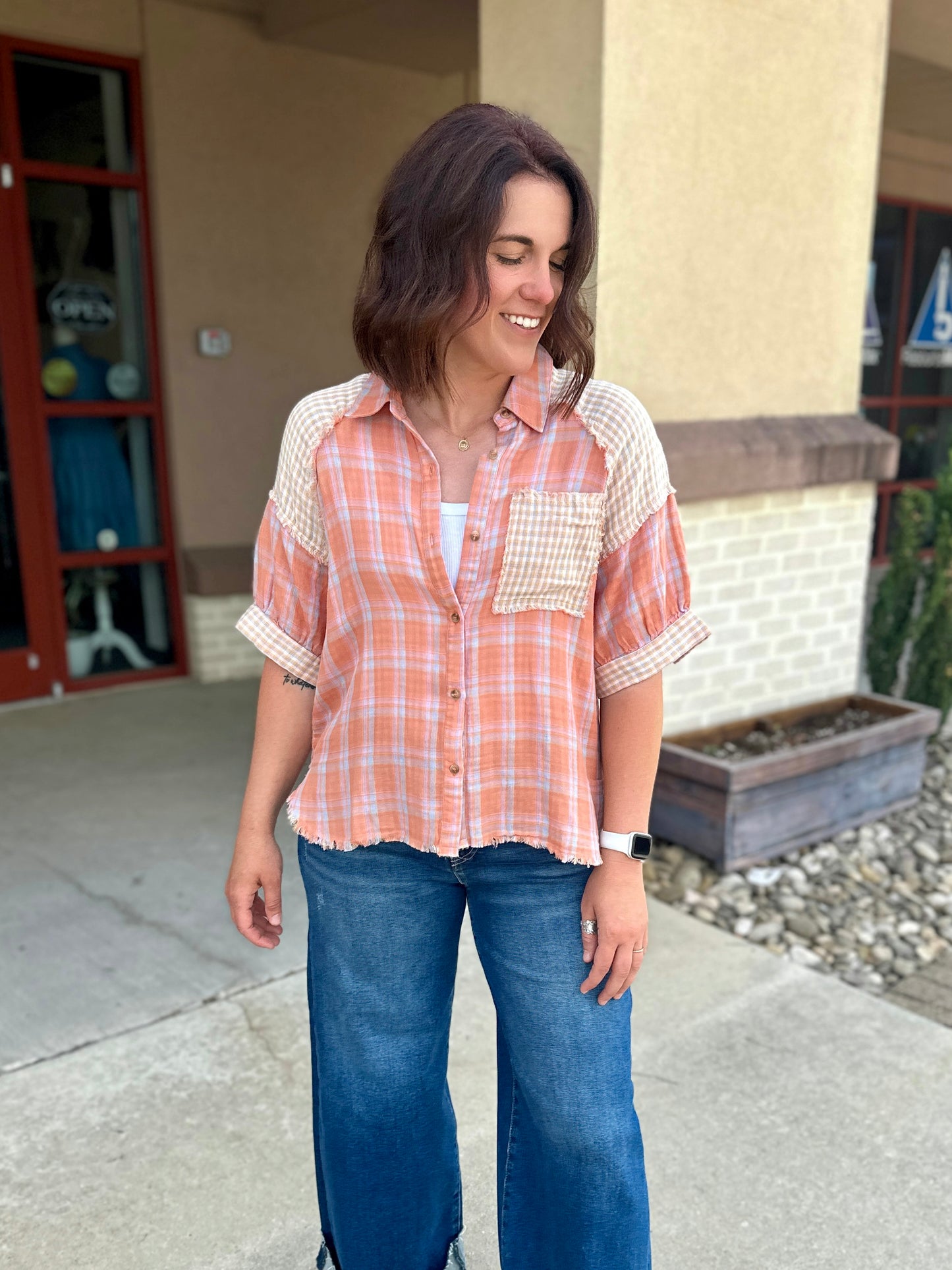 Wheaton Plaid Top