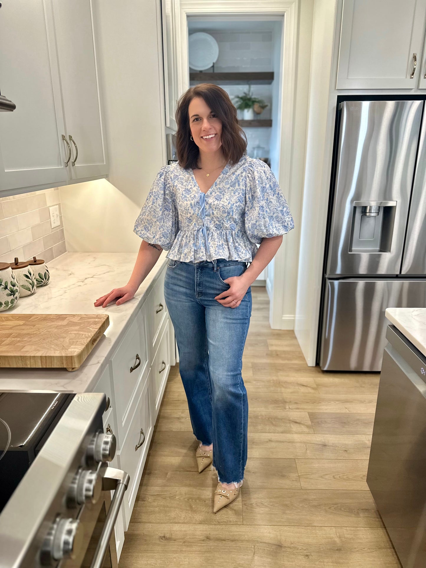 Risen Bartlett Tummy Control High Rise Wide Leg Jeans