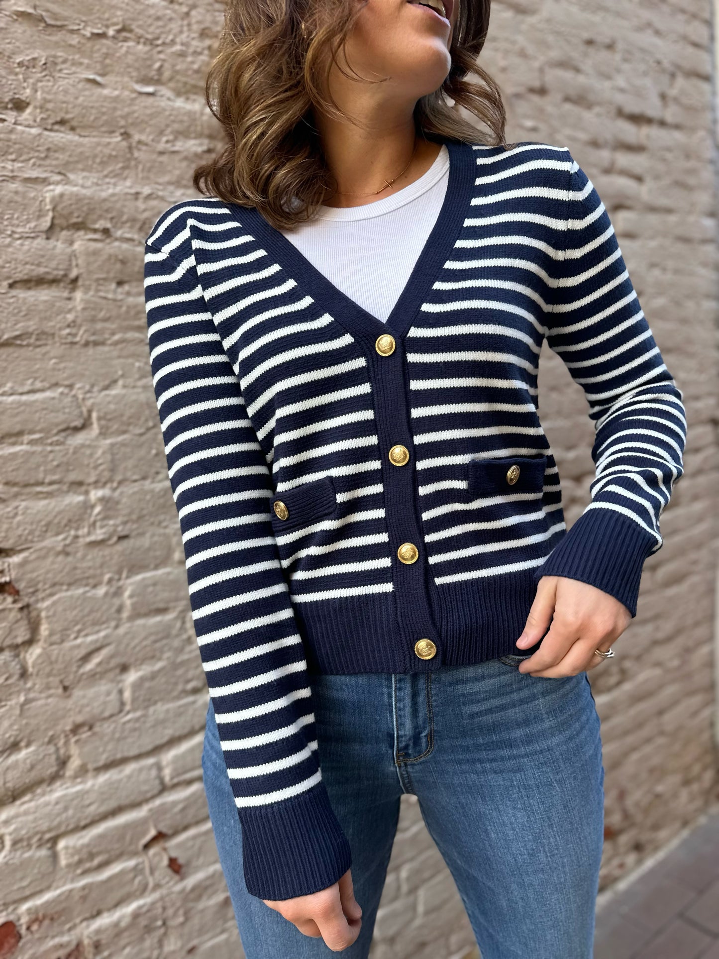 Pateros Gold Button Cardigan