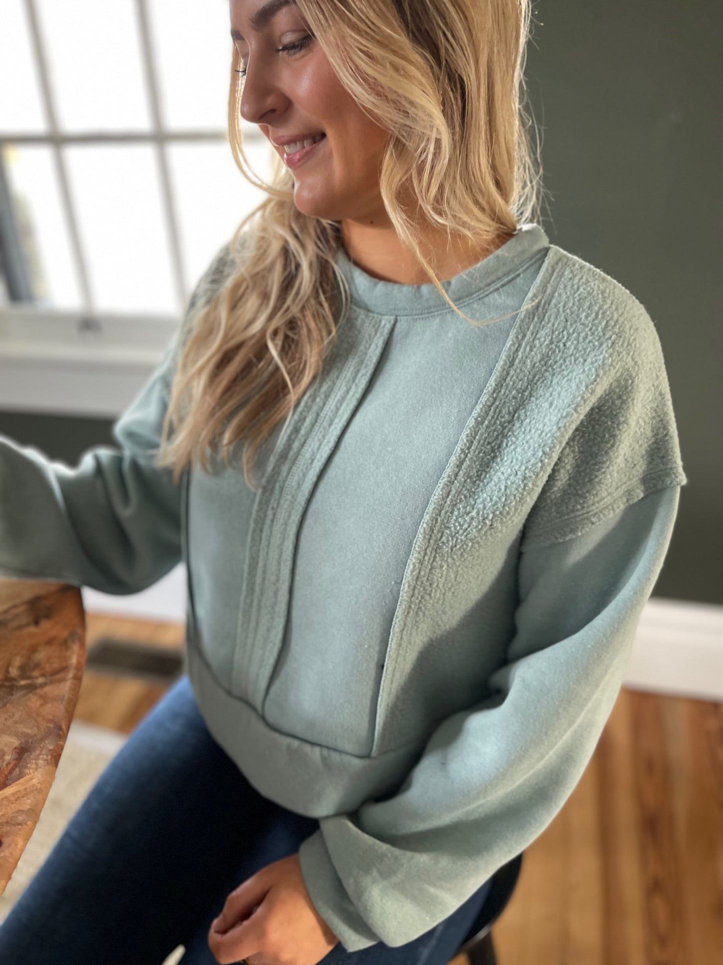 Cabled Comfort Knit Top