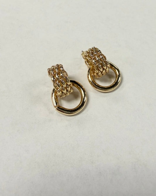 Textured Door Knocker Earrings