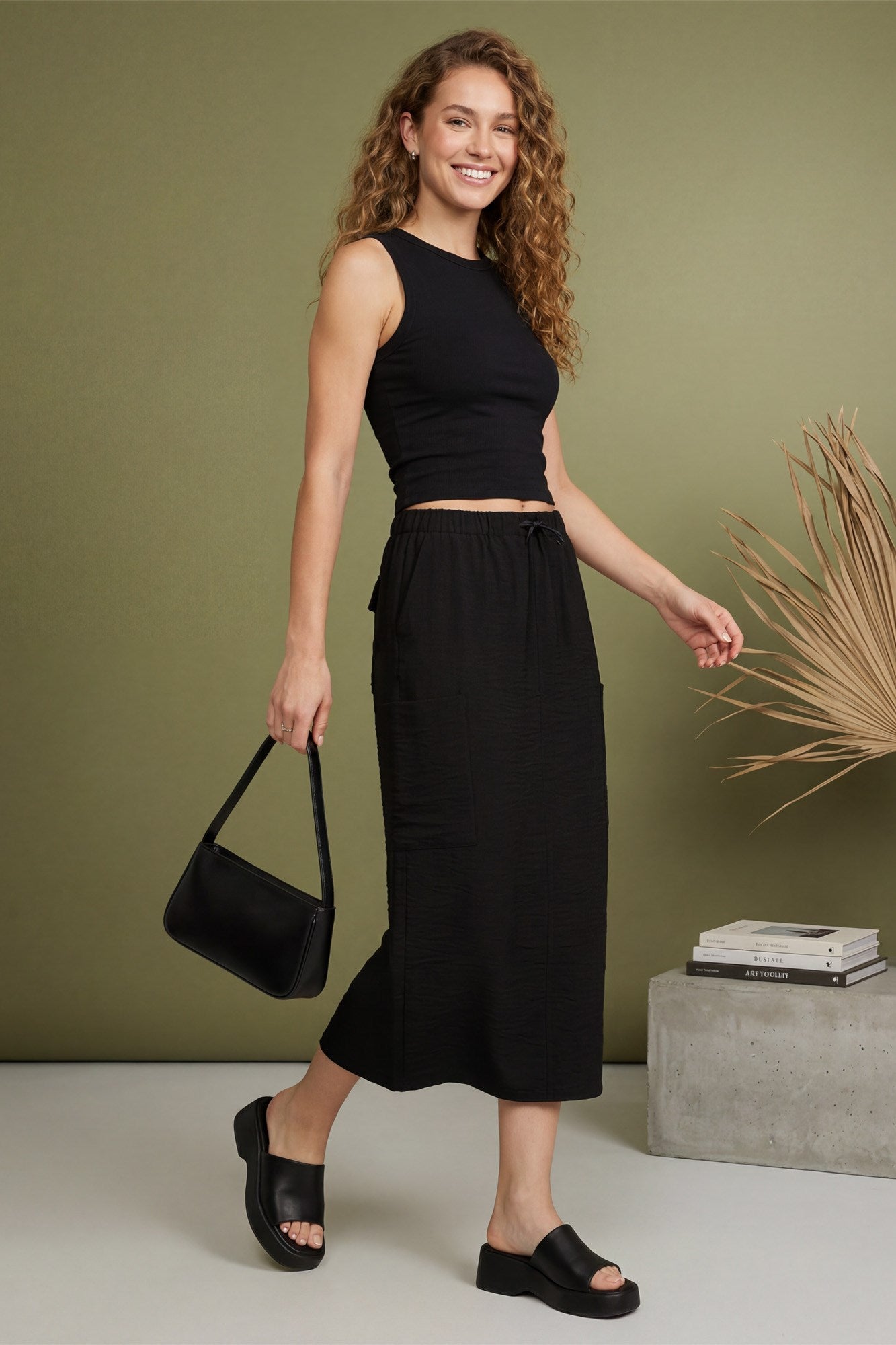 Summerhaven Cargo Midi Skirt