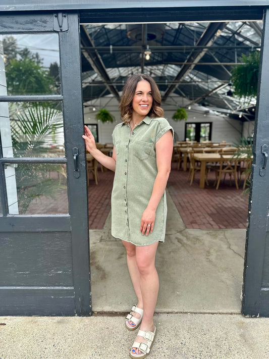 Think It Through Shirt Dress