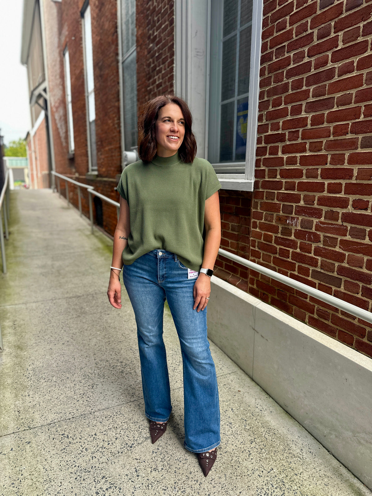 Risen Madison Tummy Control Mid Rise Flare Jeans