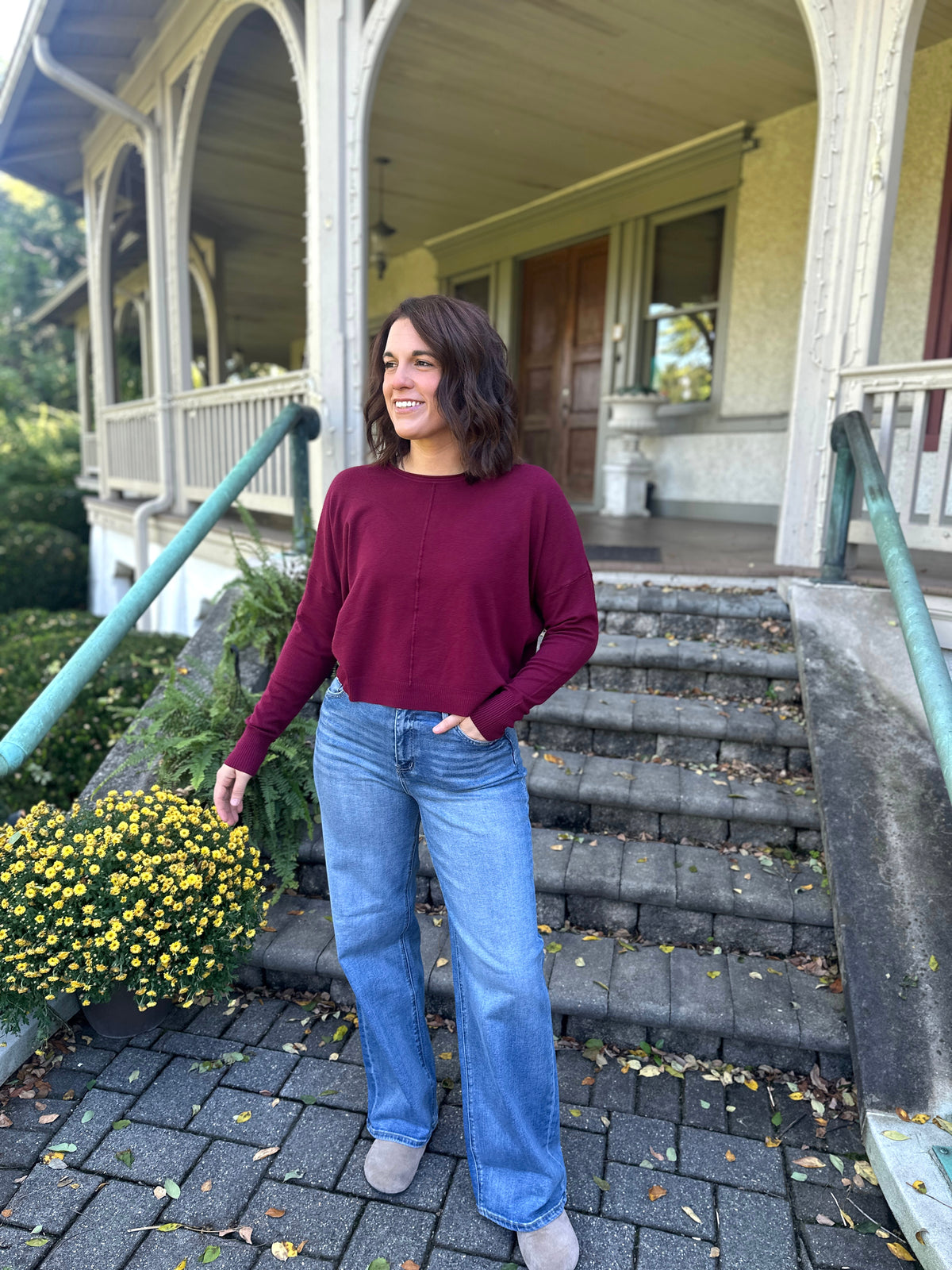 Eagan Front Seam Sweater