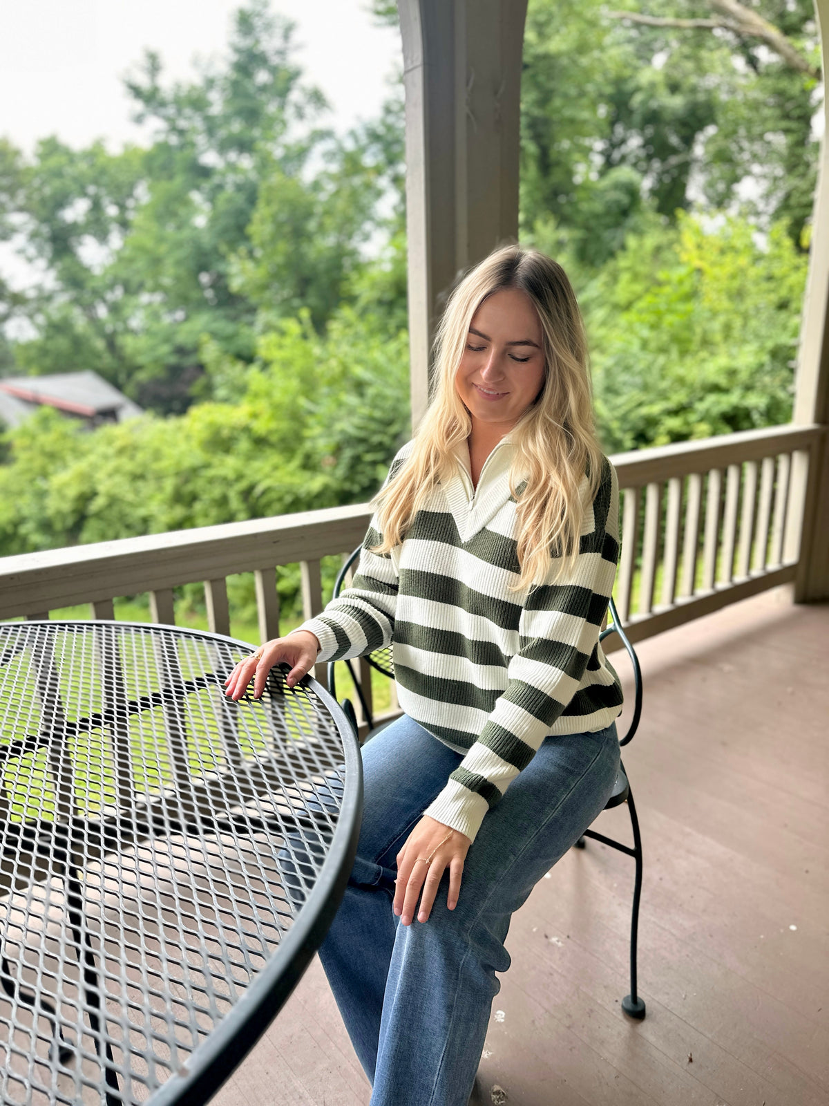 Sartell Collared Stripe Sweater