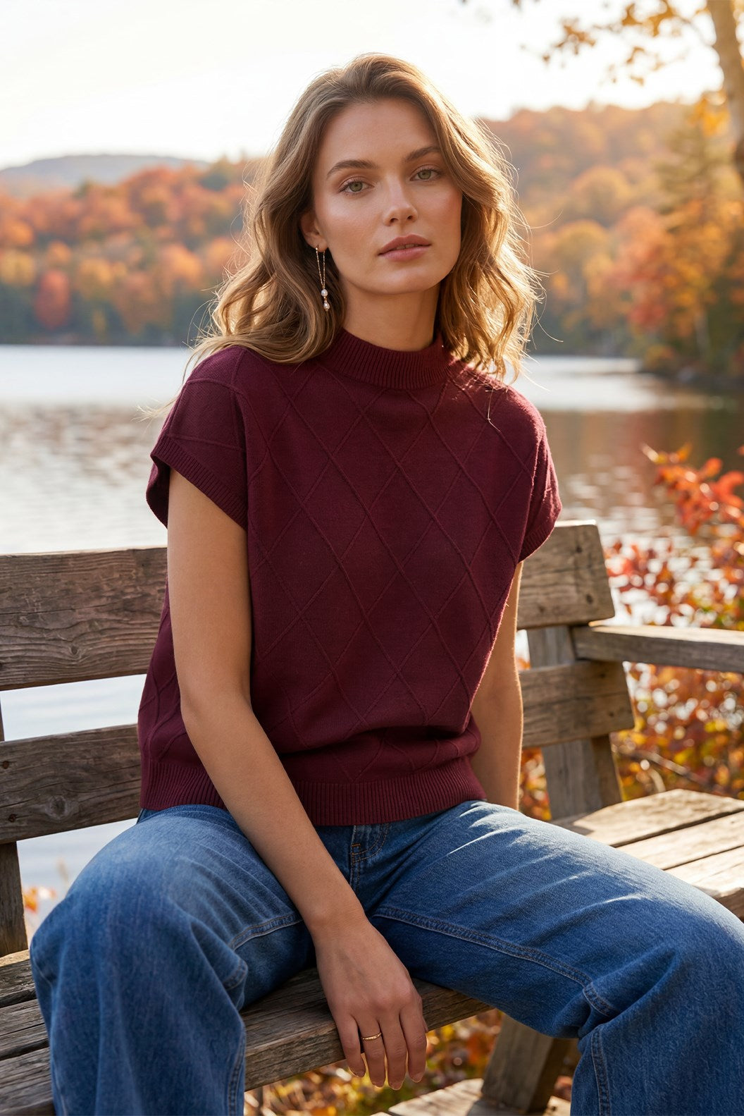 Maplewood Mock Neck Sweater Top