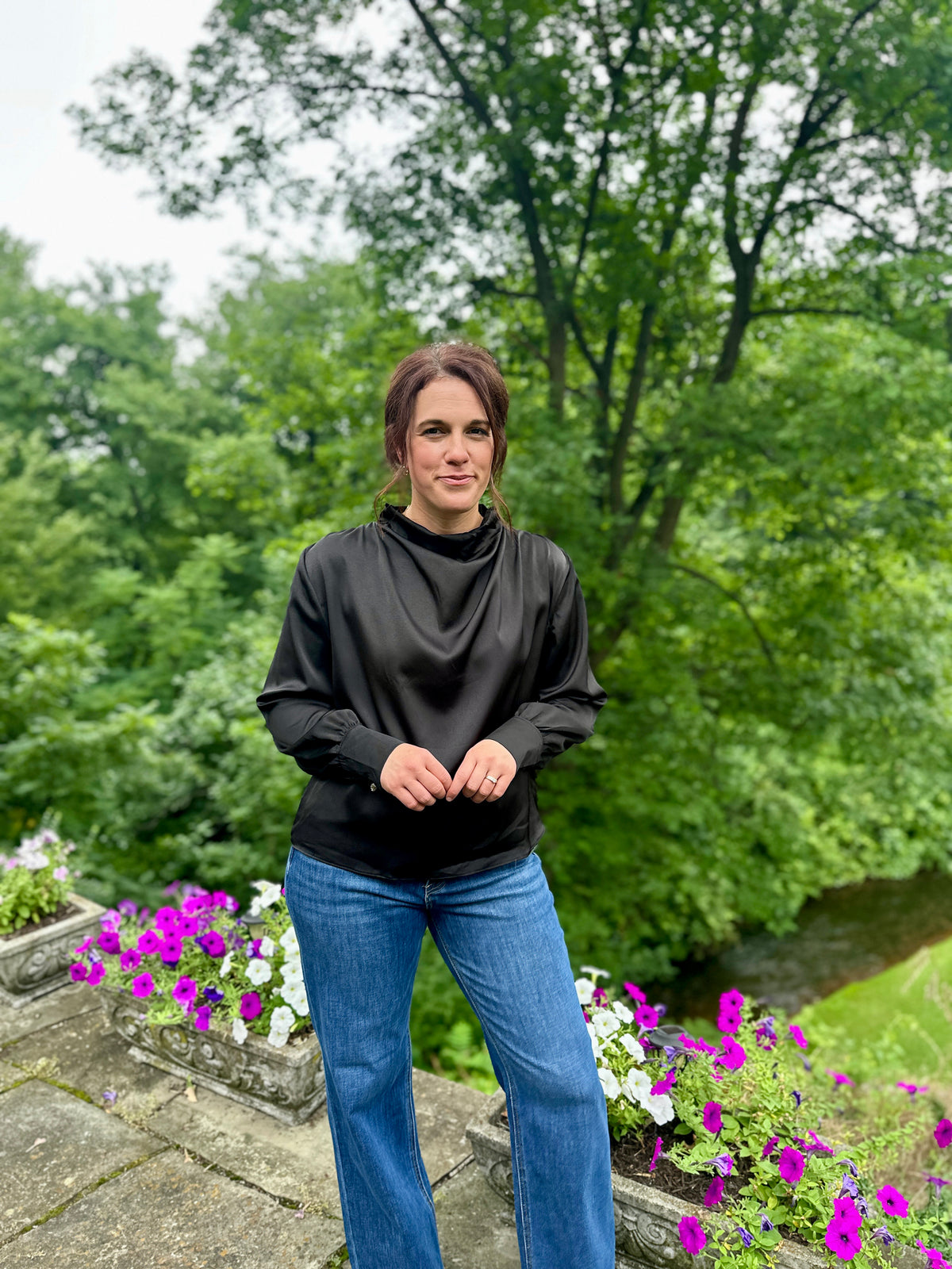Oakdale Satin Blouse