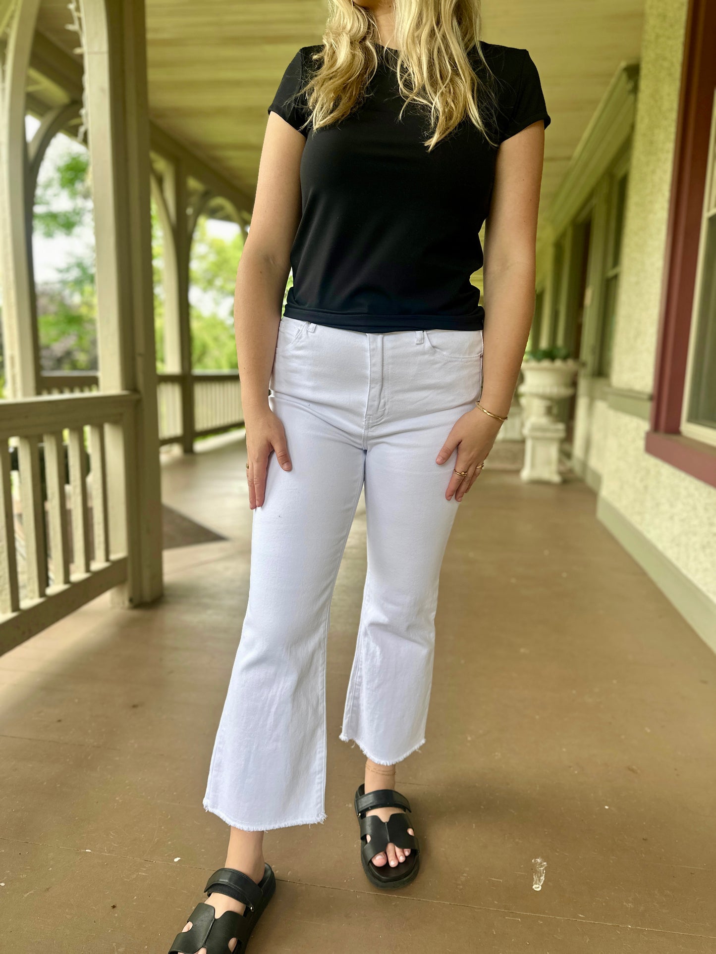 Silver Springs Frayed Hem Pants