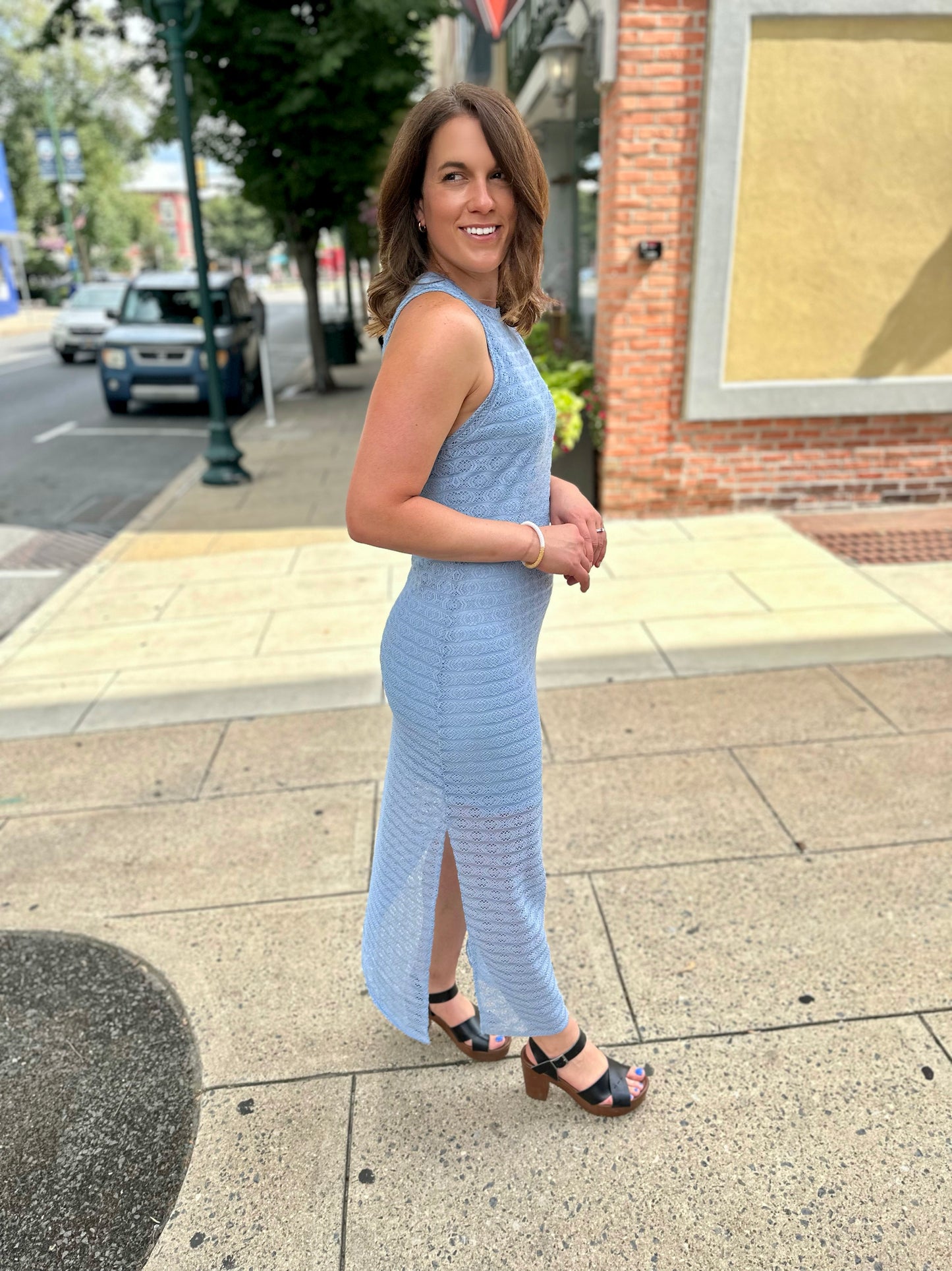 Indian Springs Slit Midi Dress