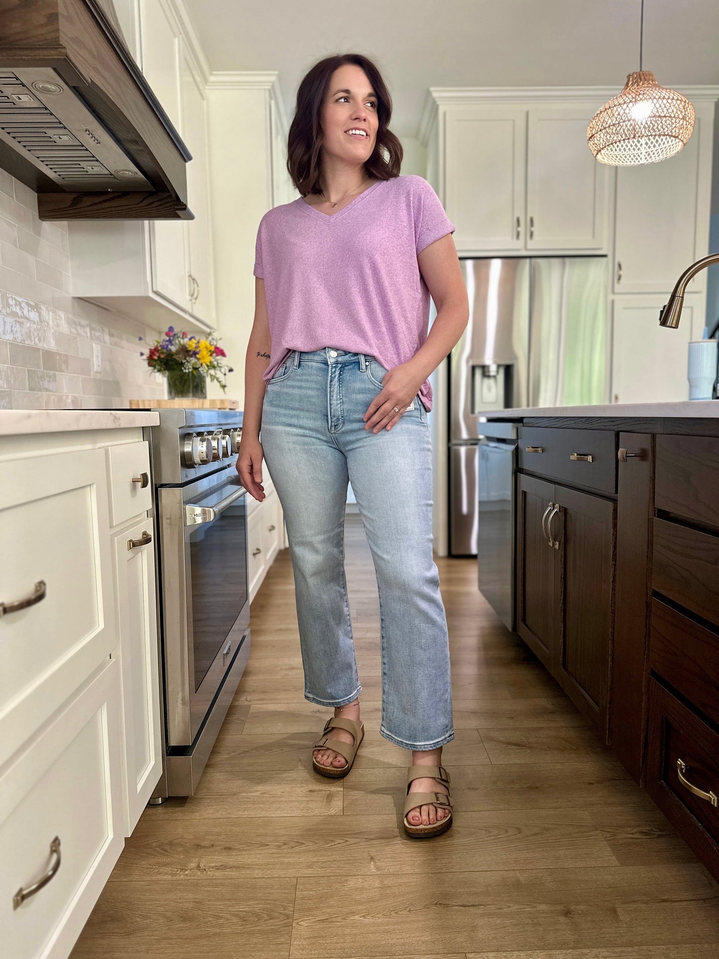 Risen Briar Tummy Control High Rise Straight Jeans