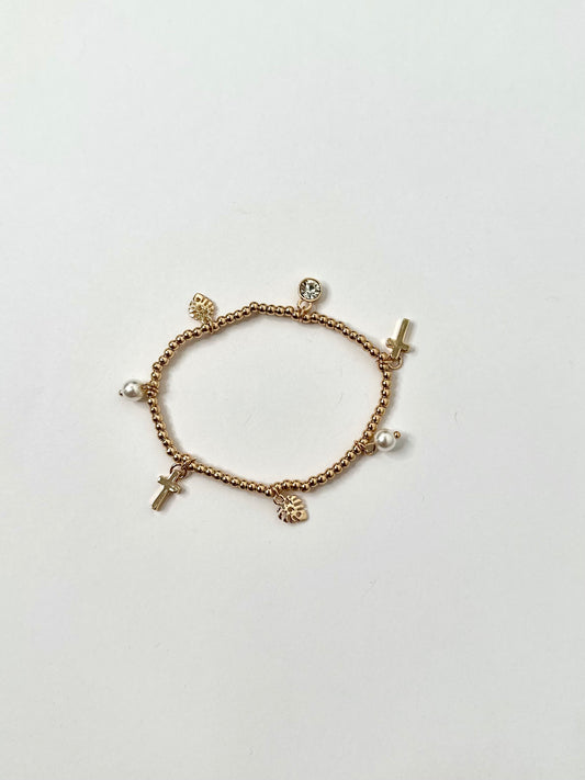 Cross & Multi Charm Bracelet