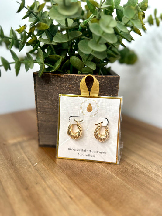 Textured Gradual Hoop Earrings