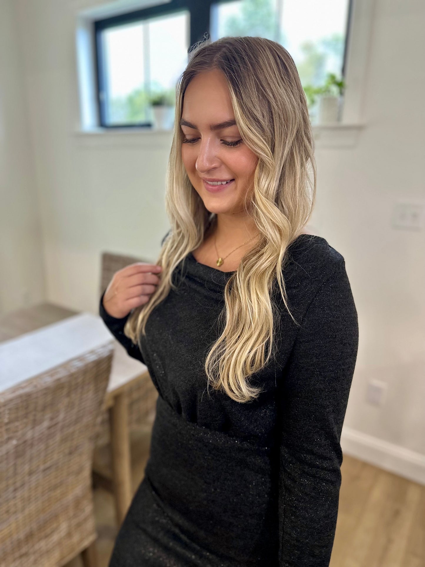 Gold Shimmer Party Dress