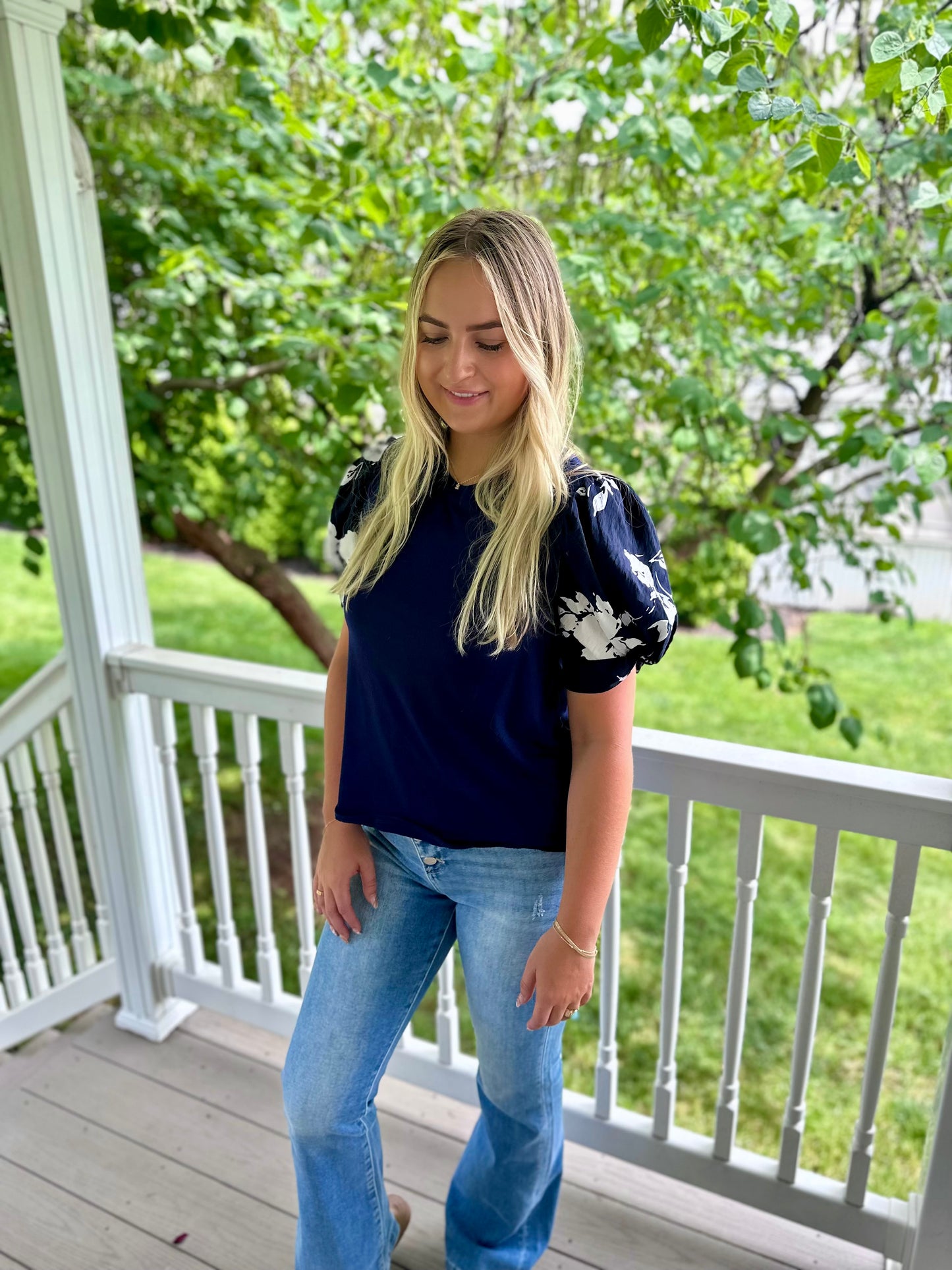 Cowles Floral Sleeve Top