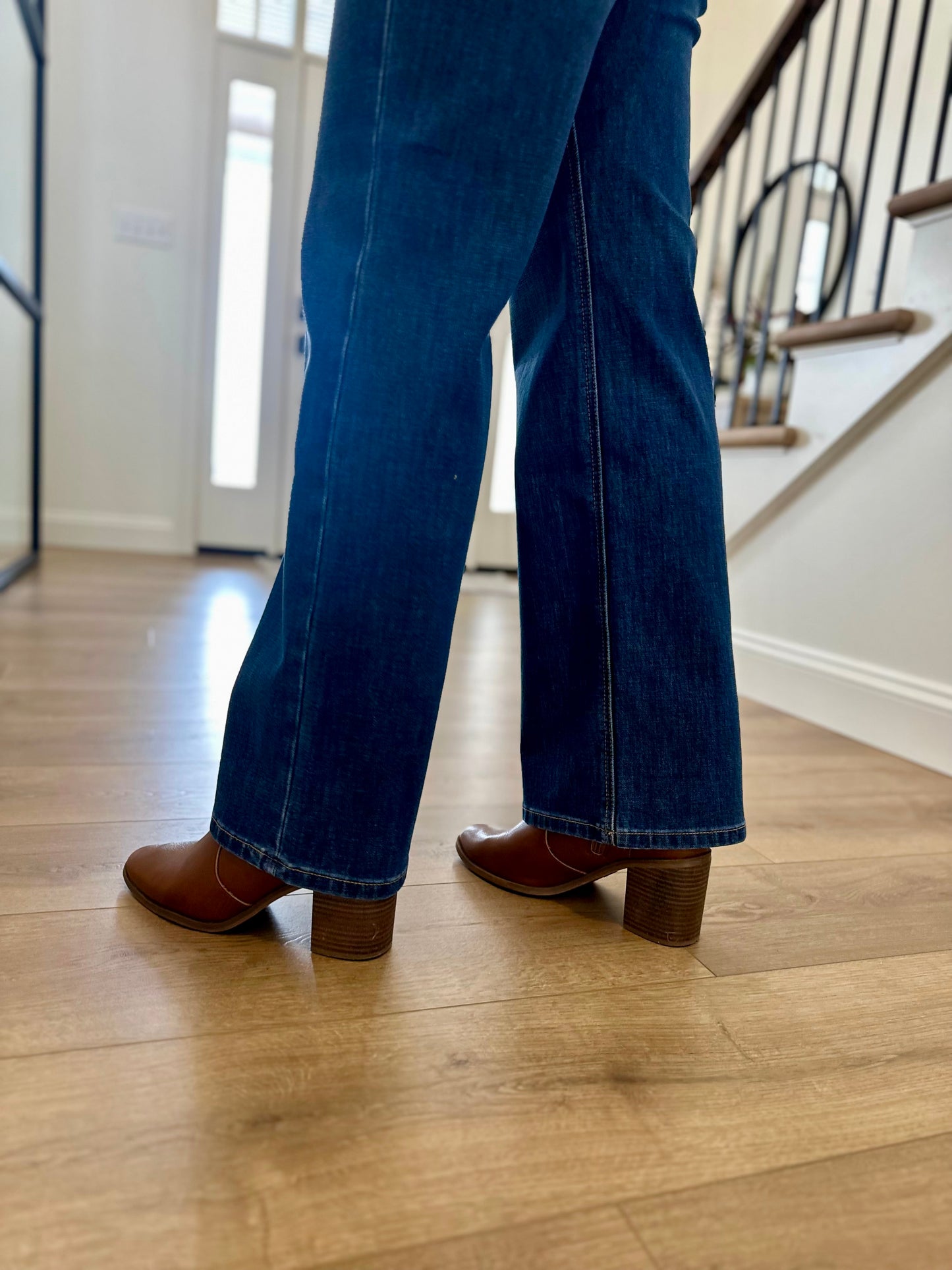 Risen Ailey Tummy Control High Rise Straight Jeans