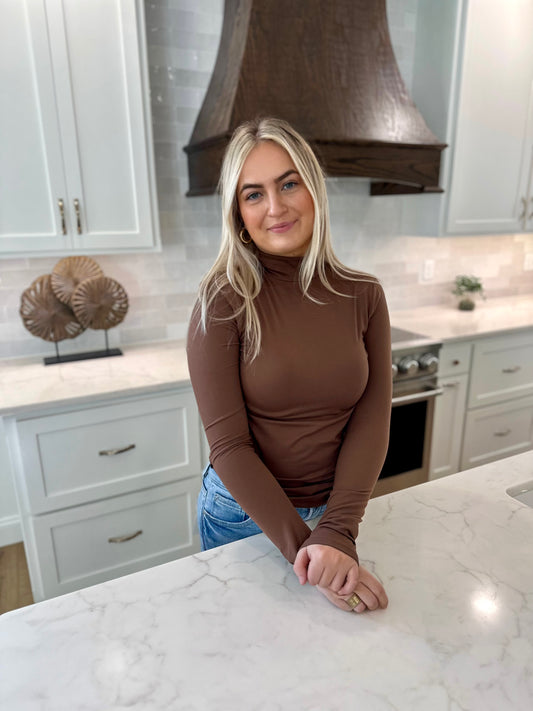 Frisco Mock Neck Turtleneck Top