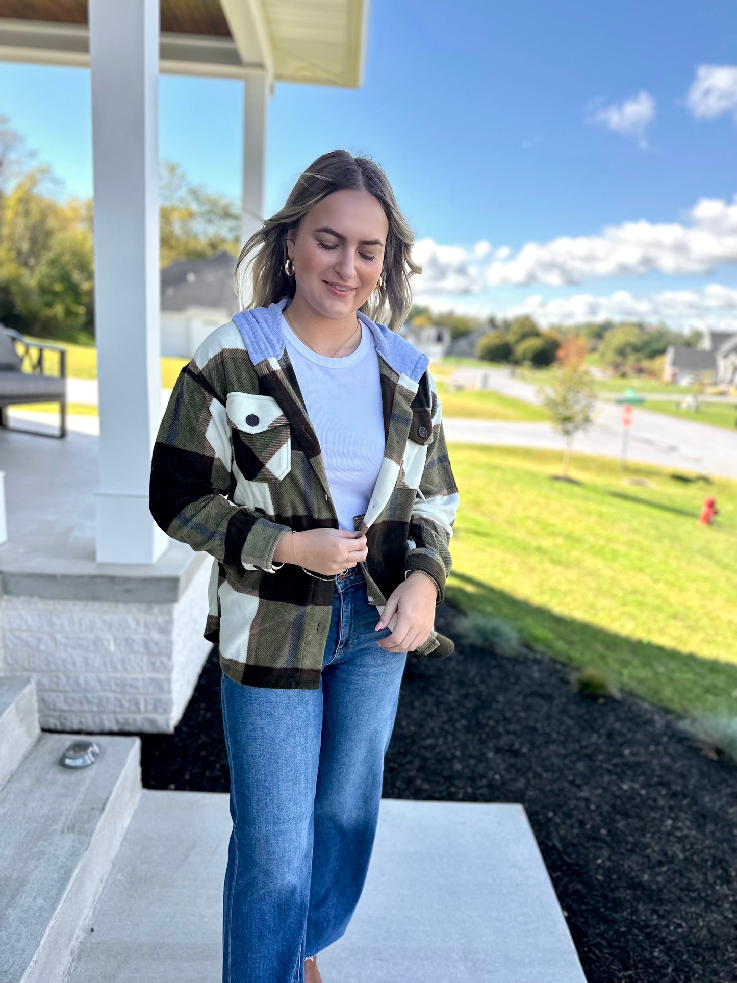 Glenn Plaid Hooded Shacket