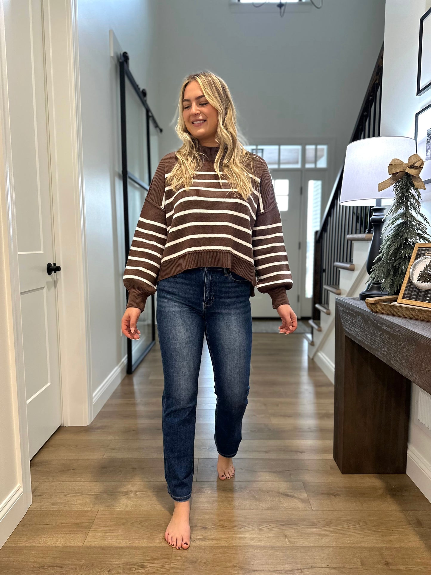 Daniels Risen High Rise Ankle Straight Cuffed Jeans