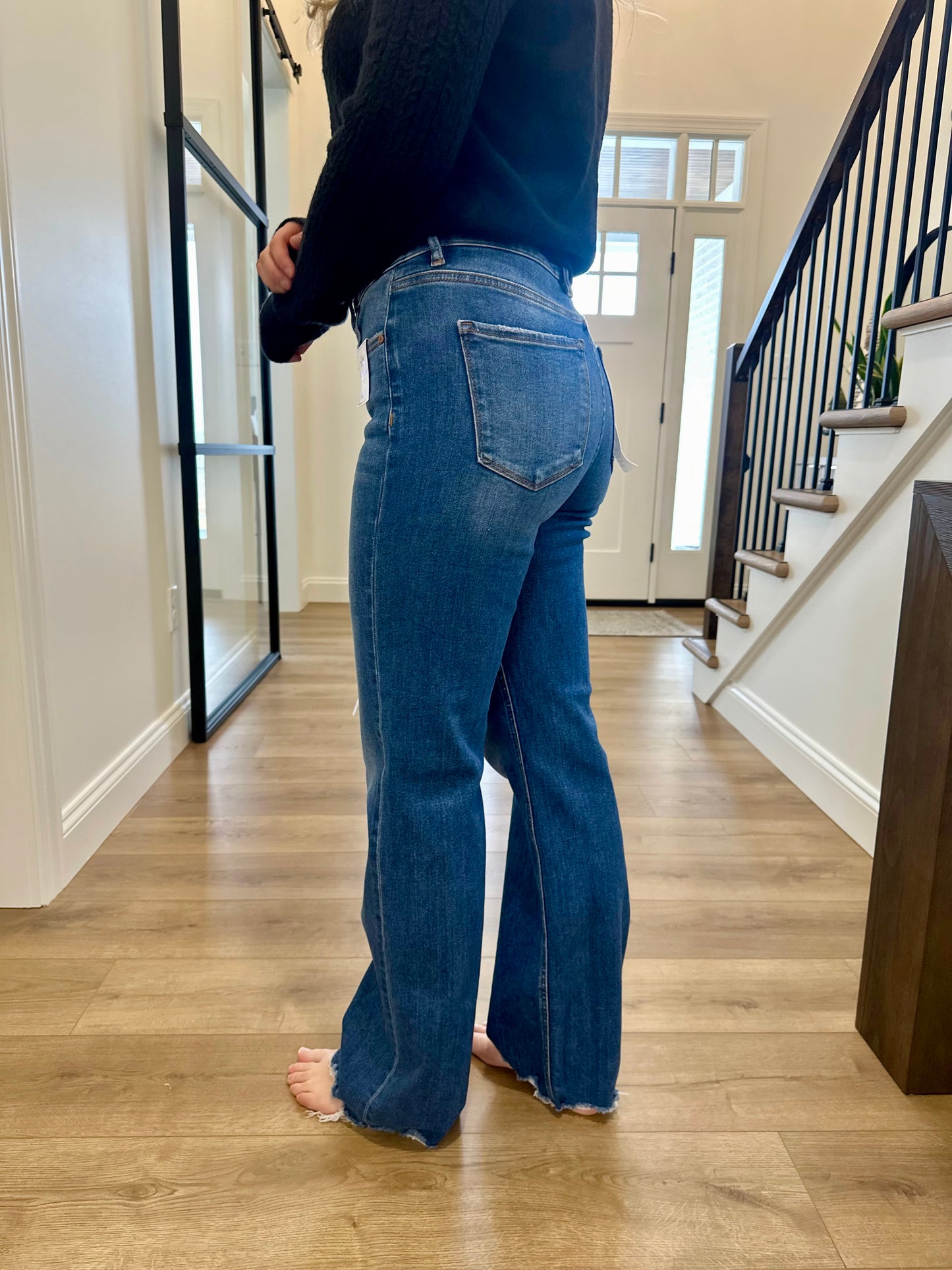 Risen Bartlett Tummy Control High Rise Wide Leg Jeans