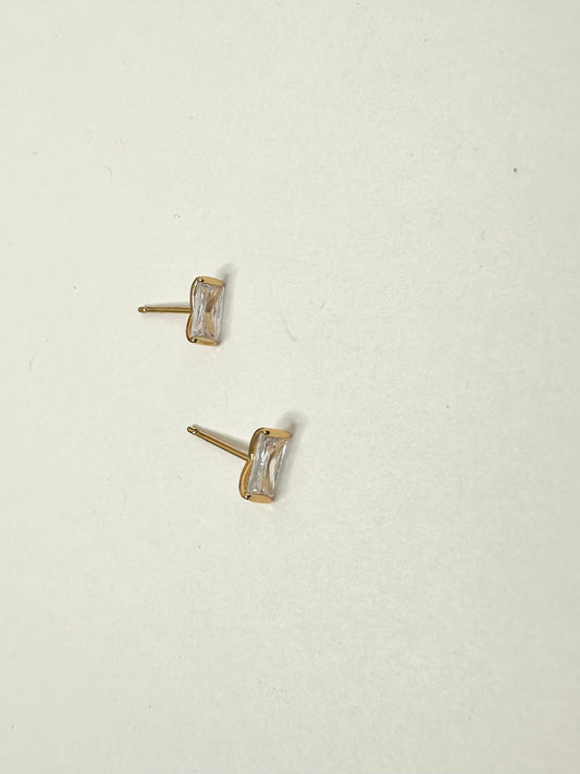 CZ Baguette Studs
