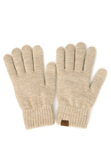 CC Heathered Knit Plain Gloves