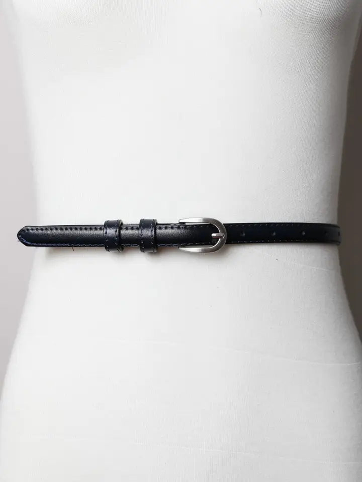 Skinny Horseshoe Buckle Belt