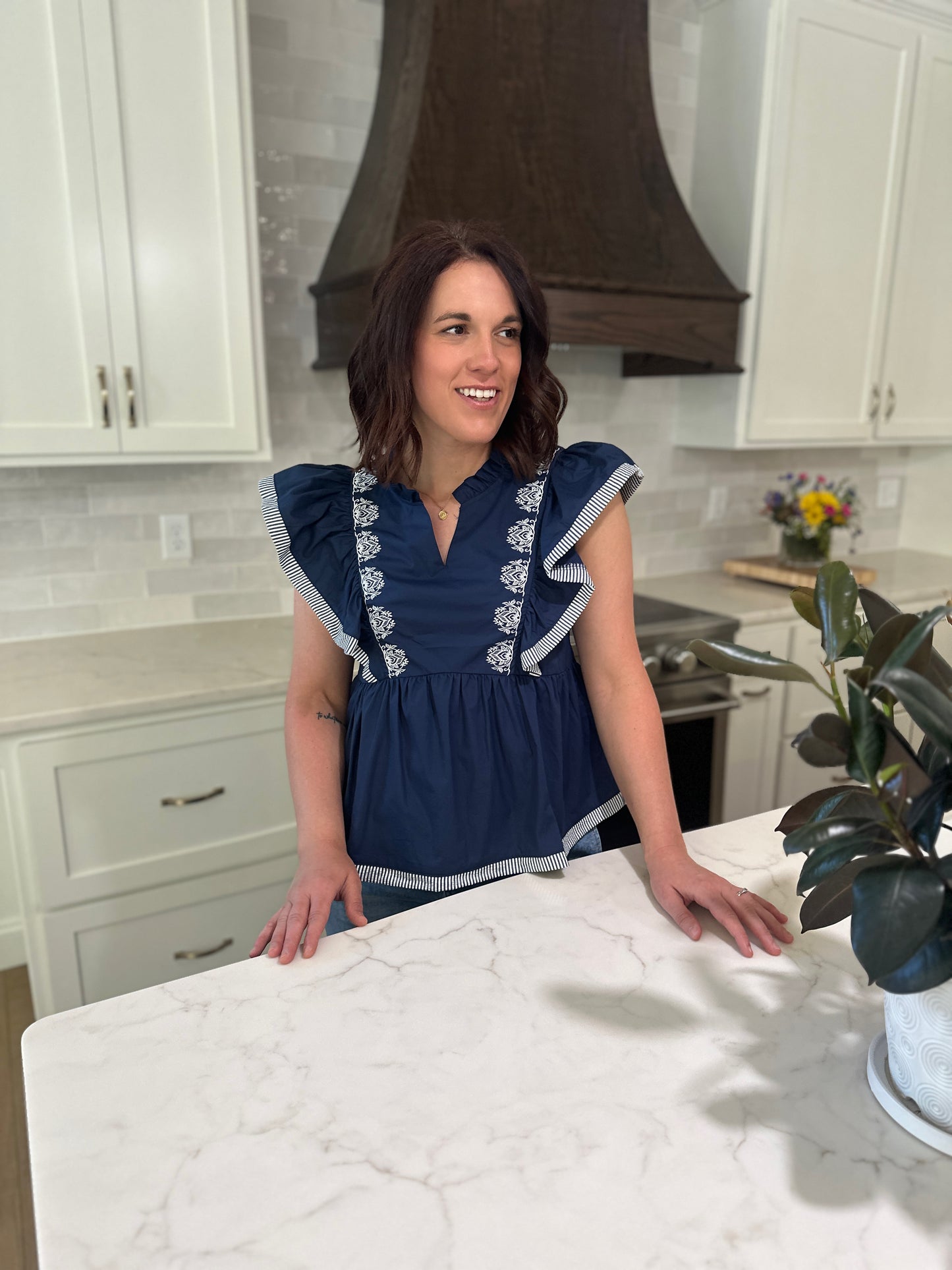 Mableton Ruffle Sleeve Blouse