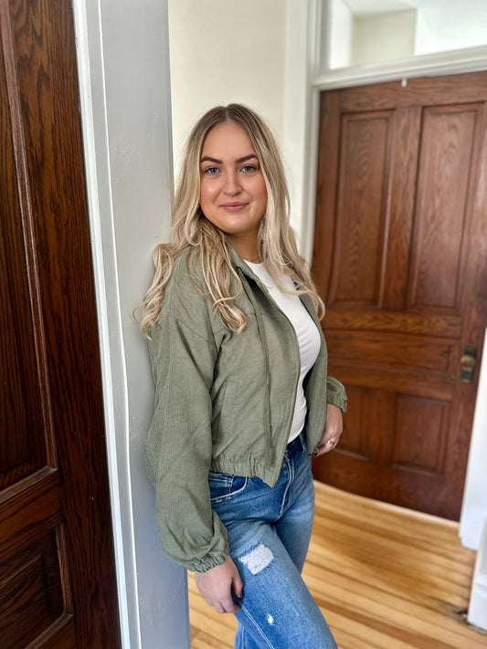 Forks Corduroy Zip Up Jacket