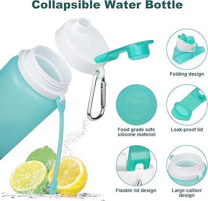 19 oz. Collapsible Water Bottles