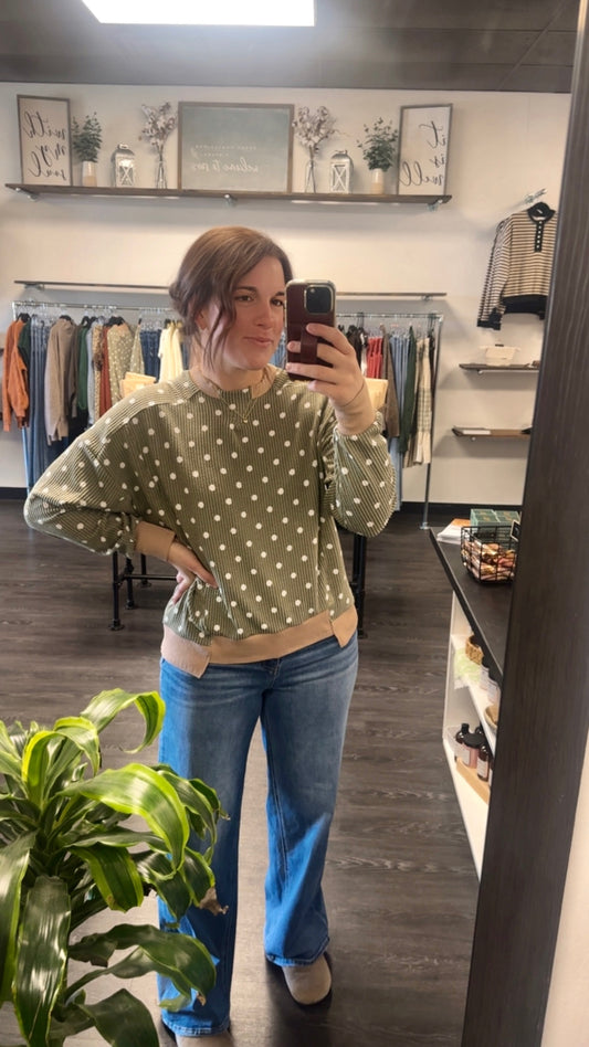 Brookfield Polka Dot Sweater