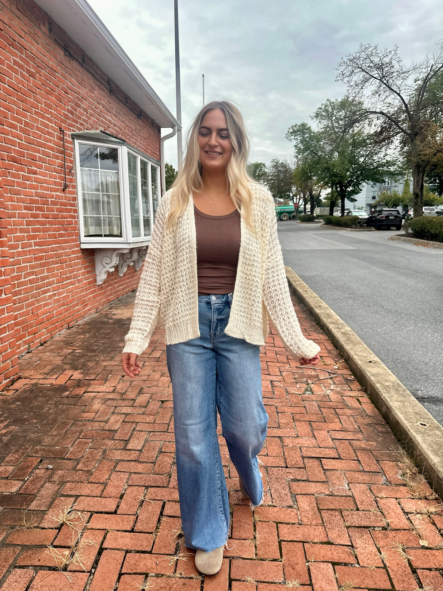 Claremont Open Waffle Cardigan