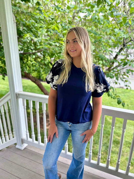 Cowles Floral Sleeve Top