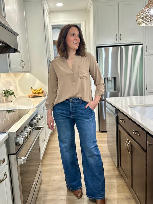 Claremont Split Neck Top