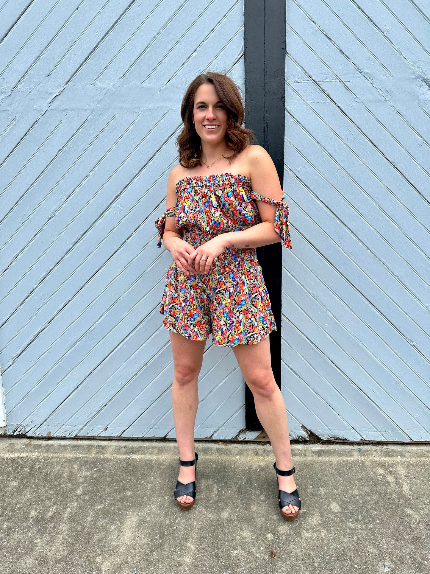 Leeds Floral Print Romper